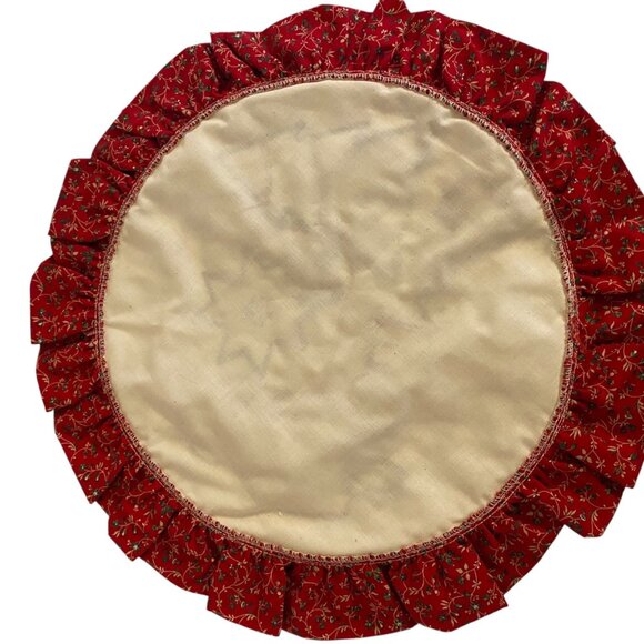 Valerie Folk Art Antique Applique Christmas Table Topper Teddy Bear Sheep Quilt - Picture 7 of 7